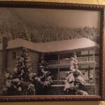 Under construction circa 1910 Snow covered historic building